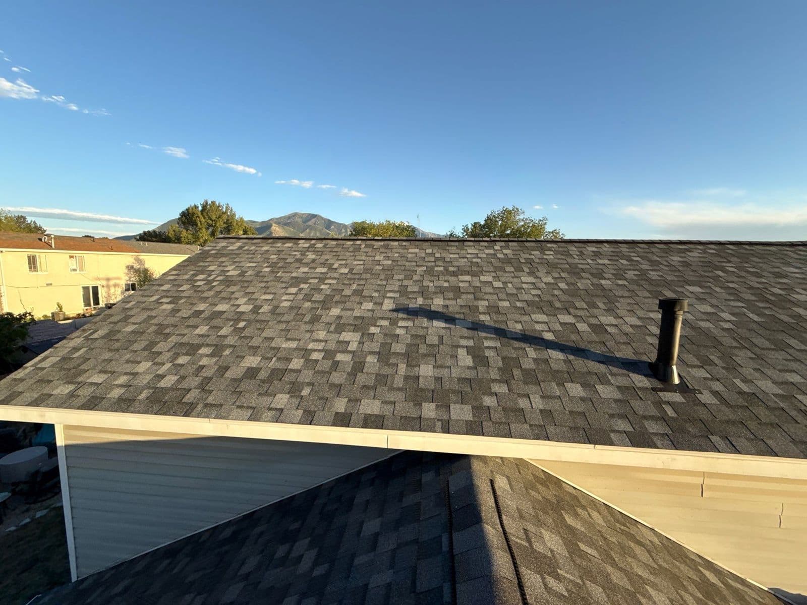 Finished brown architectural roof